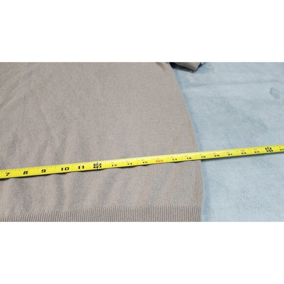 The Commons Men's Tan Small 100% Cashmere Collar Sweater Polo Shirt NWT - Picture 9 of 9